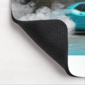 Driving Blue Muscle Car Mousepad (Ecke)
