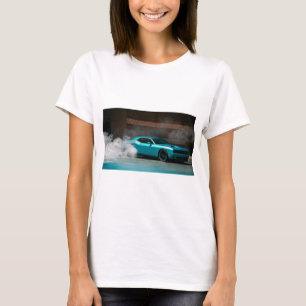 Driving Blue Muscle Car T-Shirt