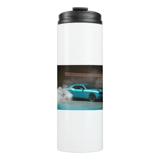 Driving Blue Muscle Car Thermosbecher (Vorderseite)