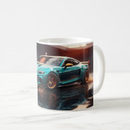 Driving Classic Blue Sports Car Kaffeetasse