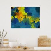 Driving Flugzeug - farbenfroher abstrakter Kunstdr Poster (Küche)