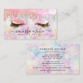 Driving Glitzer Holographic Makeup Artist Visitenkarte (Vorne/Hinten)