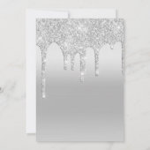 Driving Glitzer Silver 16 . Geburtstag Geburtstag Einladung (Rückseite)