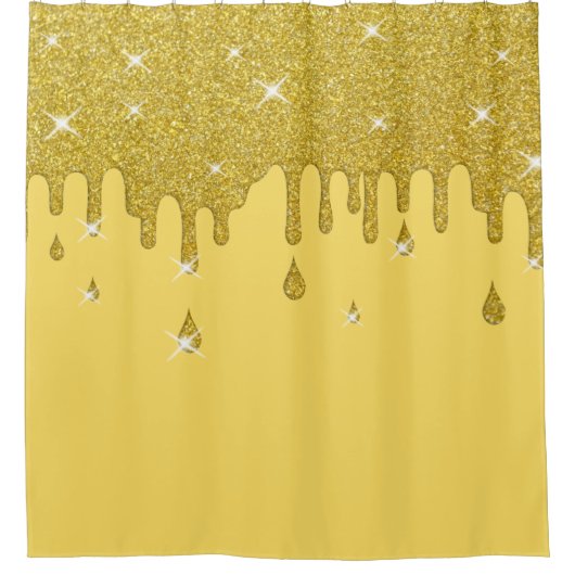 Driving Gold Glitzer Effect & Glitzern Duschvorhang (Vorderseite)