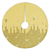 Driving Gold Glitzer Effect & Glitzern Fleece Weihnachtsbaumdecke (Vorderseite)