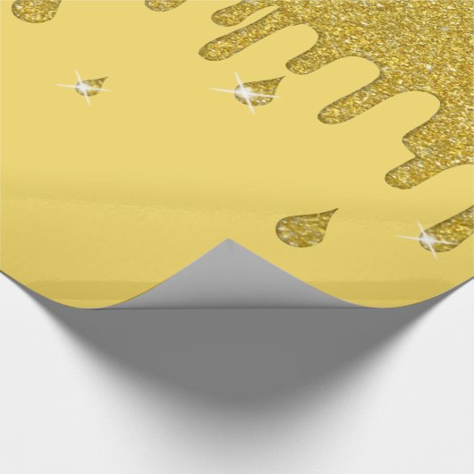 Driving Gold Glitzer Effect & Glitzern Geschenkpapier (Ecke)