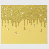 Driving Gold Glitzer Effect & Glitzern Geschenkpapier (Flach)