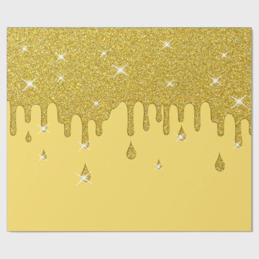 Driving Gold Glitzer Effect & Glitzern Geschenkpapier (Flach)