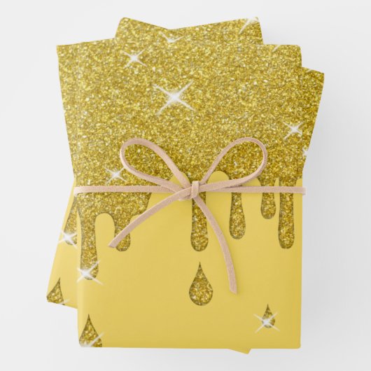 Driving Gold Glitzer Effect & Glitzern Geschenkpapier Set (Beispiel)