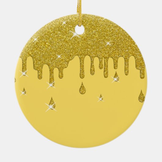 Driving Gold Glitzer Effect & Glitzern Keramik Ornament (Hinten)