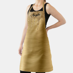Driving Gold Glitzer Glam Personalisiert L Schürze