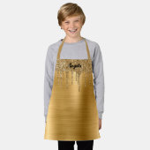 Driving Gold Glitzer Glam Personalisiert S Schürze (Getragen)