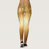 Driving Gold Paint Glitzer Accelerator Funkelnd Leggings (Rückseite)