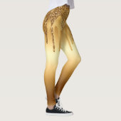Driving Gold Paint Glitzer Accelerator Funkelnd Leggings (Rechts)