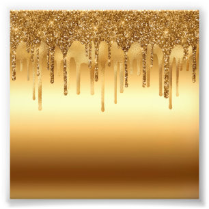 Driving Gold Paint Glitzer Akzent Funkelnd Kunst Fotodruck