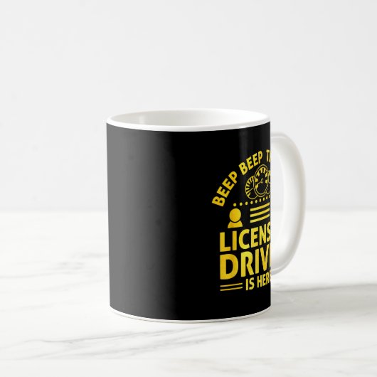 Driving License Ped New Driver Permit Driving Scho Kaffeetasse (VorderseiteRechts)