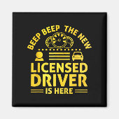 Driving License Ped New Driver Permit Driving Scho Magnet (Vorne)