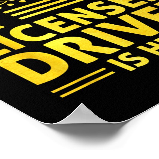 Driving License Ped New Driver Permit Driving Scho Poster (Ecke)