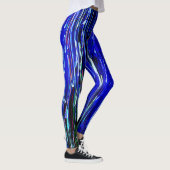 Driving Lines Abstrakt Art Leggings Blue (Rechts)
