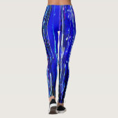 Driving Lines Abstrakt Art Leggings Blue (Rückseite)