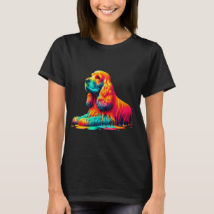 Driving Paint Art English Cocker Spanisch Spaniels T-Shirt