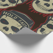 Driving red Beängstigend Skull Happy Halloween Geschenkpapier (Ecke)