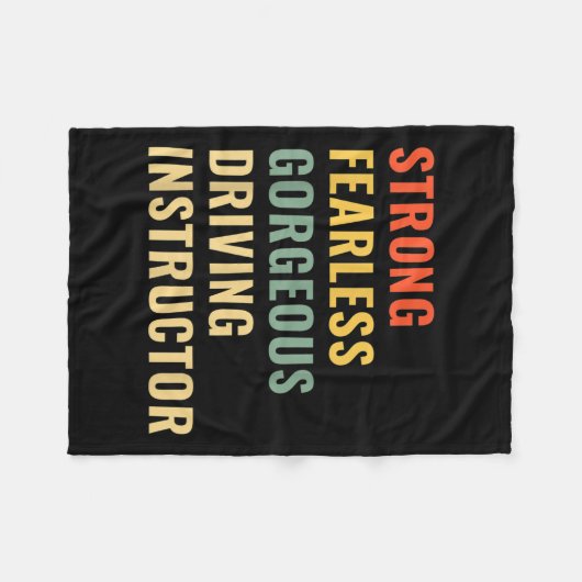 Driving School Teacher Driving Instructor Fleecedecke (Vorderseite (Horizontal))