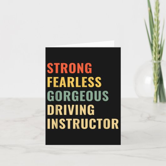 Driving School Teacher Driving Instructor Karte (Vorderseite)