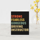 Driving School Teacher Driving Instructor Karte (Gelbe Blume)