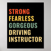 Driving School Teacher Driving Instructor Poster (Vorne)