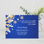 Driving Snowflakes Winterabendessen Party Einladun Einladung (Stehend Vorderseite)