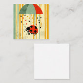 Drizzle & Delights: Ein Sprinkle der Ladybug-Freud Mitteilungskarte (Vorne/Hinten)