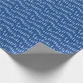 Drizzle Dot in Blau Indigo Geschenkpapier (Ecke)