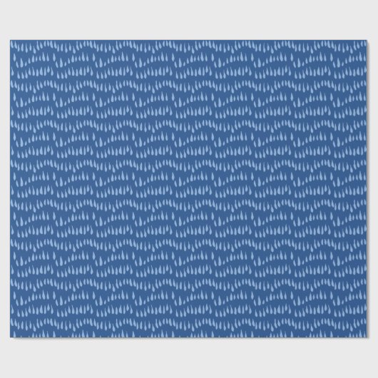Drizzle Dot in Blue Indigo Geschenkpapier (Flach)