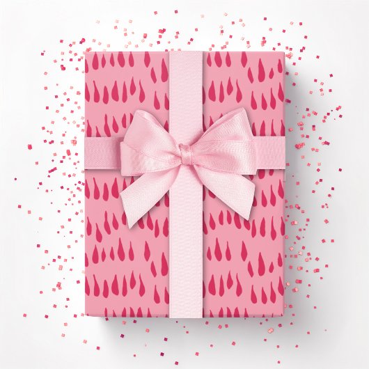 Drizzle Dot in Bright Pink Geschenkpapier