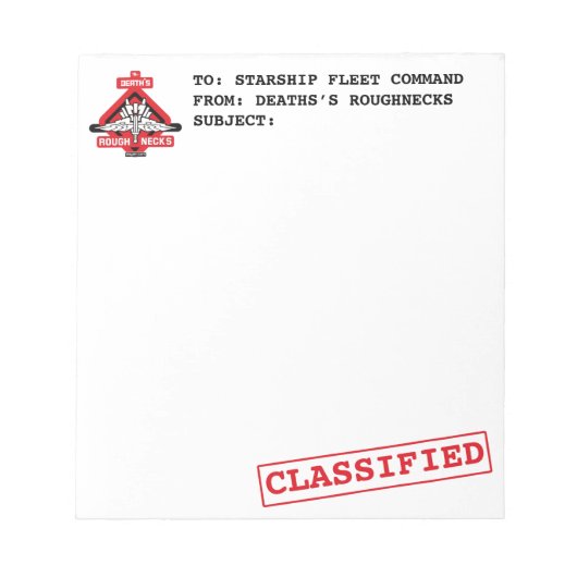 DRN-klassifizierter Notepad Notizblock (Vorderseite)