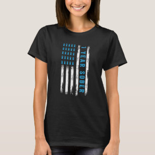 Drogen Alkoholsucht Erholung ein Jahr nüchtern USA T-Shirt