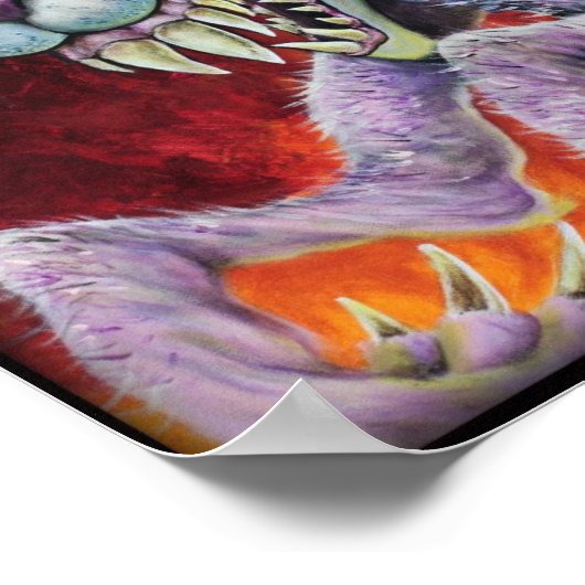 Drogen Bunny - Farbdruck Poster (Ecke)