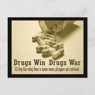Drogen gewinnen! postkarte