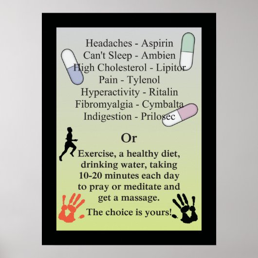 Drogen oder eine Massage erhalten Poster (Vorne)