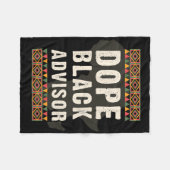 Drogen Schwarz Berater Juneteenth Schwarze Geschic Fleecedecke (Vorderseite (Horizontal))