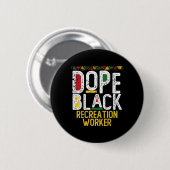 Drogen Schwarz Freizeittherapeut Schwarze Geschich Button (Vorne & Hinten)