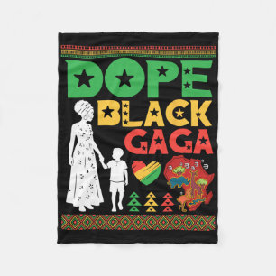 Drogen Schwarz Gaga und Enkel zusammen Afrikanisch Fleecedecke