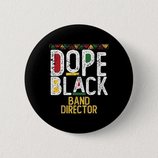 Drogen Schwarz Nd Direktor Black History Month Button (Vorderseite)