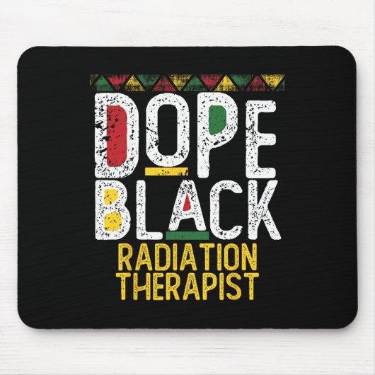 Drogen Schwarz Strahlentherapeut Schwarze Geschich Mousepad (Vorne)