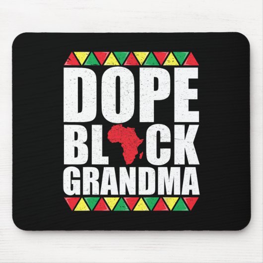 Drogen Schwarze Oma Schwarze Geschichte Monat Mousepad (Vorne)