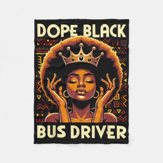 Drogen Schwarzer Busfahrer Afrikanischer Amerikane Fleecedecke (Vorderseite)