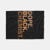 Drogen Schwarzer Chemiker Melanin Schwarzer Monat Fleecedecke (Vorderseite (Horizontal))