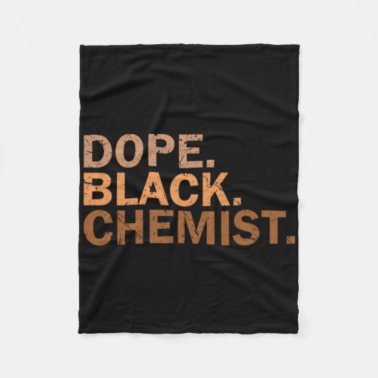 Drogen Schwarzer Chemiker Melanin Schwarzer Monat Fleecedecke (Vorderseite)