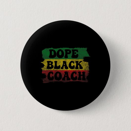 Drogen Schwarzer Coach Afroamerikaner Schwarze Ges Button (Vorderseite)
